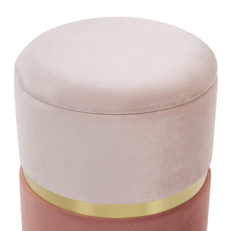 Puff Wichita 2-pack - Rosa, guld - Möbler - Vardagsrum - Stolar & sittmöbler - Sittpuff