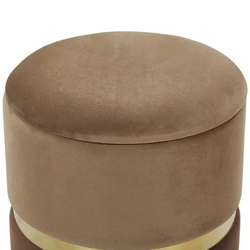 Puff Wichita 2-pack - Brun, Guld - Möbler - Vardagsrum - Stolar & sittmöbler - Sittpuff