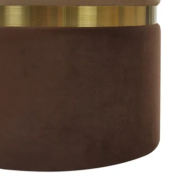 Puff Wichita 2-pack - Brun, Guld - Möbler - Vardagsrum - Stolar & sittmöbler - Sittpuff