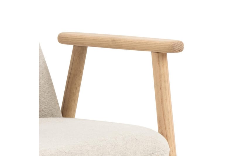 Reciclar Matstol i Bouclé med armstöd i ek trä - Beige - Möbler - Vardagsrum - Stolar & sittmöbler - Karmstolar