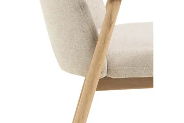 Reciclar Matstol i Bouclé med armstöd i ek trä - Beige - Möbler - Vardagsrum - Stolar & sittmöbler - Karmstolar