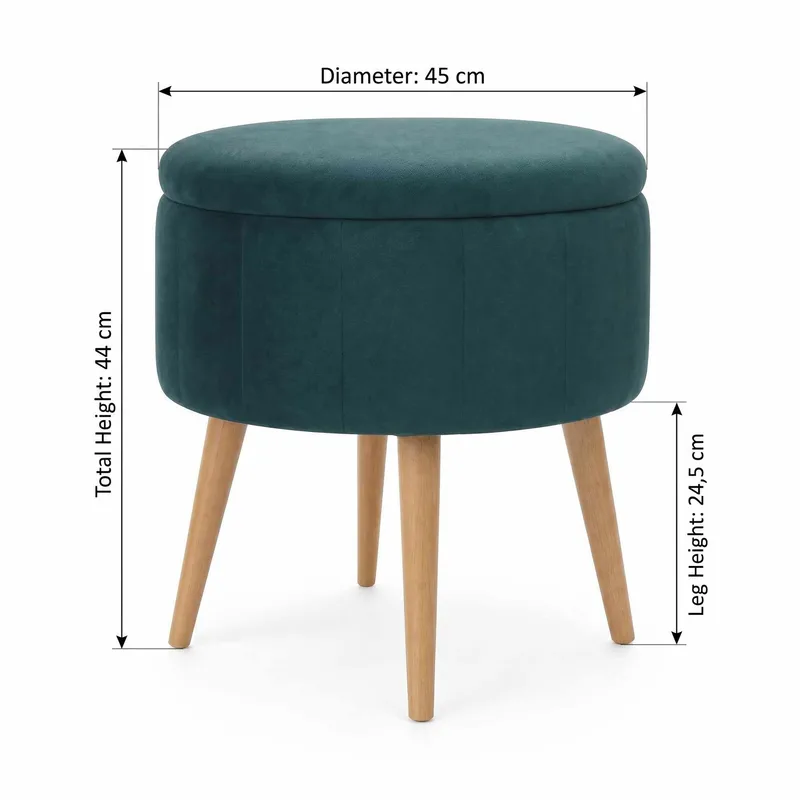 Retzow Sittpuff med förvaring 45 cm - Möbler - Vardagsrum - Stolar & sittmöbler - Sittpuff