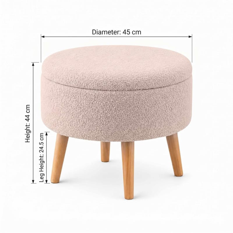 Retzow Sittpuff med förvaring 45 cm - Möbler - Vardagsrum - Stolar & sittmöbler - Sittpuff