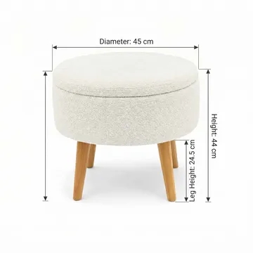 Retzow Sittpuff med förvaring 45 cm - Möbler - Vardagsrum - Stolar & sittmöbler - Sittpuff