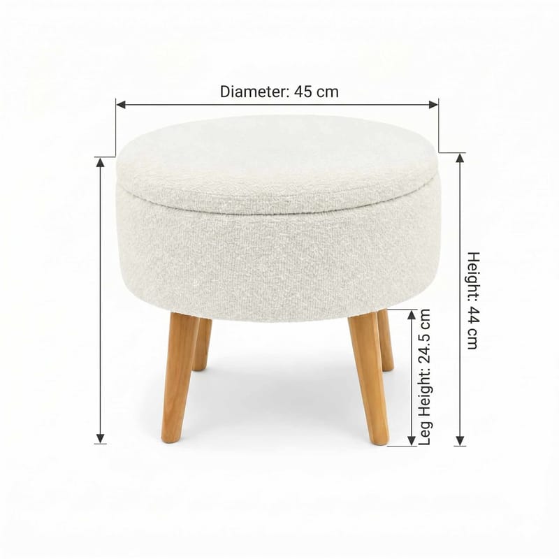 Retzow Sittpuff med förvaring 45 cm - Möbler - Vardagsrum - Stolar & sittmöbler - Sittpuff