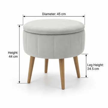 Retzow Sittpuff med förvaring 45 cm - Möbler - Vardagsrum - Stolar & sittmöbler - Sittpuff