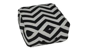 Revano Puff med handtag 50 cm - Svart/Vit - Möbler - Vardagsrum - Stolar & sittmöbler - Sittpuff