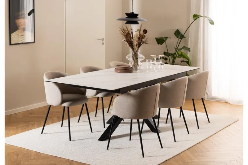 Sarad Karmstol - Beige - Möbler - Vardagsrum - Stolar & sittmöbler - Karmstolar