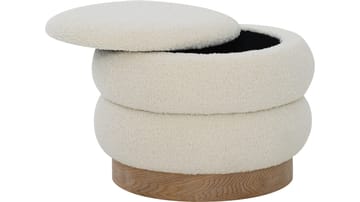 Selvaro Puff med förvaring 50 cm Rund - Beige - Möbler - Vardagsrum - Stolar & sittmöbler - Sittpuff