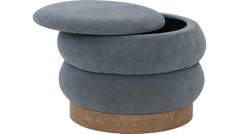 Selvaro Puff med förvaring 50 cm Rund - Blå - Möbler - Vardagsrum - Stolar & sittmöbler - Sittpuff