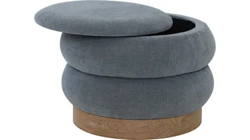 Selvaro Puff med förvaring 50 cm Rund - Blå - Möbler - Vardagsrum - Stolar & sittmöbler - Sittpuff