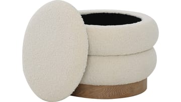 Selvaro Puff med förvaring 50 cm Rund - Beige - Möbler - Vardagsrum - Stolar & sittmöbler - Sittpuff