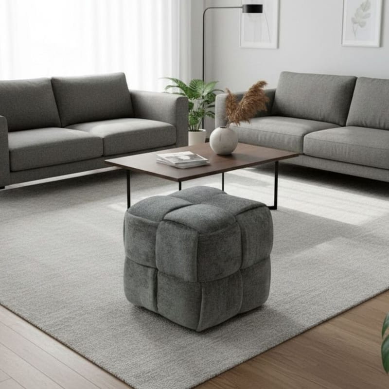 Senora Sittpuff 43 cm - Grå - Möbler - Vardagsrum - Stolar & sittmöbler - Sittpuff