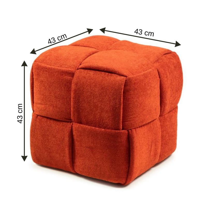 Senora Sittpuff 43 cm - Orange - Möbler - Vardagsrum - Stolar & sittmöbler - Sittpuff