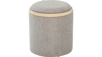 Serano Puff med trähandtag 40 cm Rund - Grå - Möbler - Vardagsrum - Stolar & sittmöbler - Sittpuff
