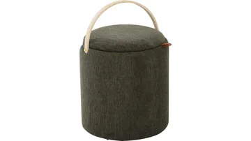 Serano Puff med trähandtag 40 cm Rund - Grön - Möbler - Vardagsrum - Stolar & sittmöbler - Sittpuff