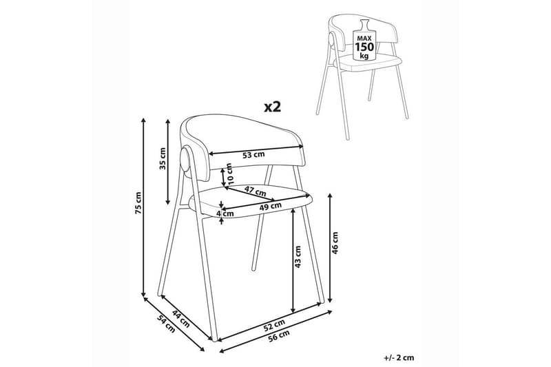 Set med 2 matstolar Alanson - Möbler - Vardagsrum - Stolar & sittmöbler - Karmstolar