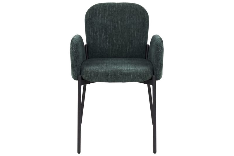 Set med 2 matstolar Albee - Grön, Svart - Möbler - Vardagsrum - Stolar & sittmöbler - Karmstolar
