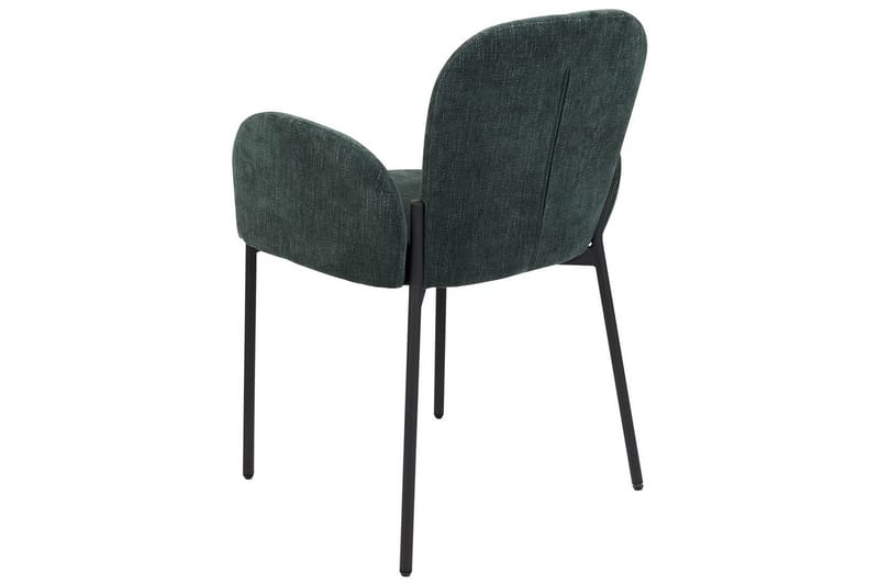 Set med 2 matstolar Albee - Grön, Svart - Möbler - Vardagsrum - Stolar & sittmöbler - Karmstolar