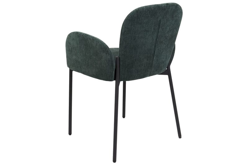 Set med 2 matstolar Albee - Grön, Svart - Möbler - Vardagsrum - Stolar & sittmöbler - Karmstolar