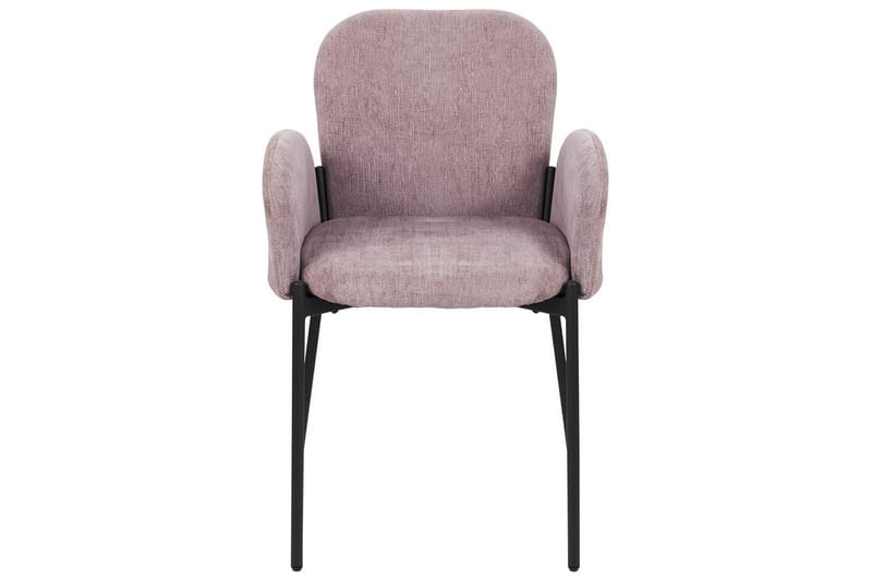 Set med 2 matstolar Albee - Rosa, Svart - Möbler - Vardagsrum - Stolar & sittmöbler - Karmstolar