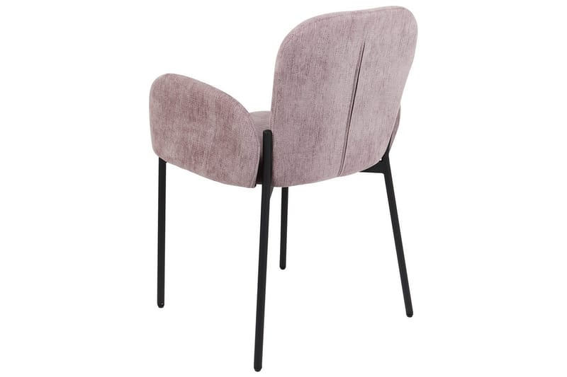 Set med 2 matstolar Albee - Rosa, Svart - Möbler - Vardagsrum - Stolar & sittmöbler - Karmstolar