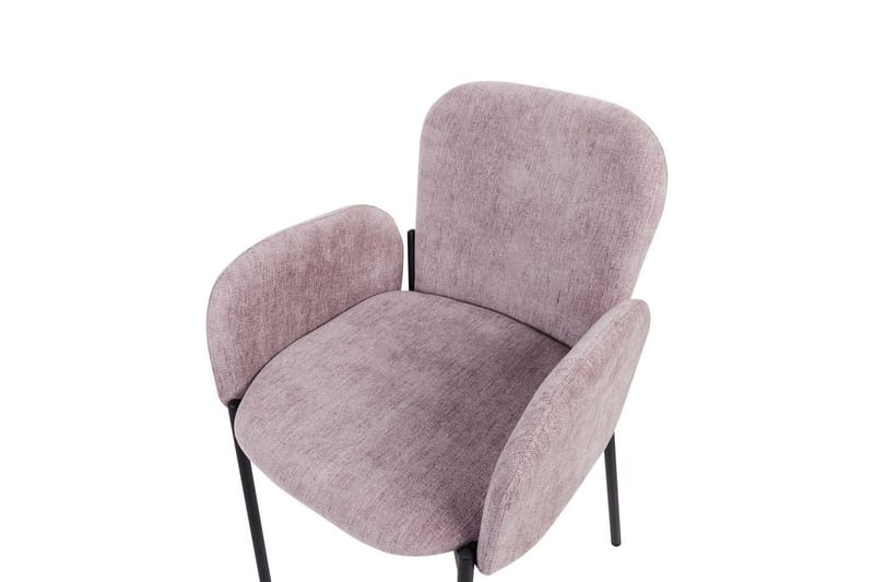 Set med 2 matstolar Albee - Rosa, Svart - Möbler - Vardagsrum - Stolar & sittmöbler - Karmstolar