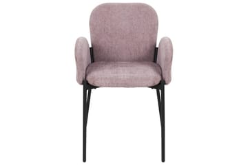 Set med 2 matstolar Albee - Rosa, Svart - Möbler - Vardagsrum - Stolar & sittmöbler - Karmstolar