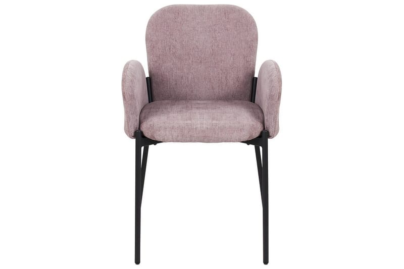 Set med 2 matstolar Albee - Rosa, Svart - Möbler - Vardagsrum - Stolar & sittmöbler - Karmstolar