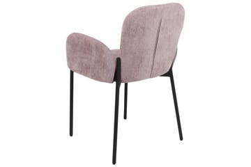 Set med 2 matstolar Albee - Rosa, Svart - Möbler - Vardagsrum - Stolar & sittmöbler - Karmstolar