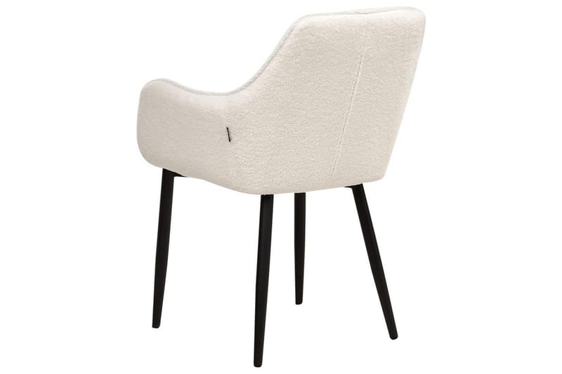 Set med 2 matstolar Alden - Vit, Svart - Möbler - Vardagsrum - Stolar & sittmöbler - Karmstolar