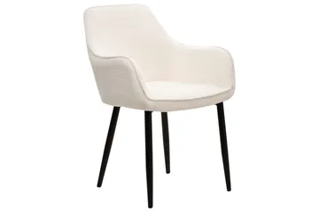 Set med 2 matstolar Alden - Vit, Svart - Möbler - Vardagsrum - Stolar & sittmöbler - Karmstolar