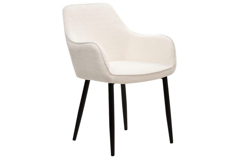 Set med 2 matstolar Alden - Vit, Svart - Möbler - Vardagsrum - Stolar & sittmöbler - Karmstolar