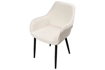 Set med 2 matstolar Alden - Vit, Svart - Möbler - Vardagsrum - Stolar & sittmöbler - Karmstolar