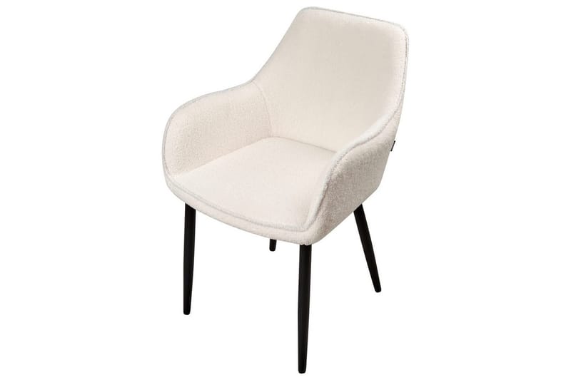 Set med 2 matstolar Alden - Vit, Svart - Möbler - Vardagsrum - Stolar & sittmöbler - Karmstolar