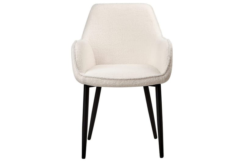 Set med 2 matstolar Alden - Vit, Svart - Möbler - Vardagsrum - Stolar & sittmöbler - Karmstolar