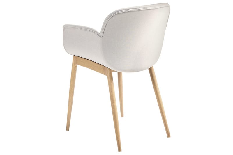 Set med 2 matstolar Alice - Grå, ljust trä - Möbler - Vardagsrum - Stolar & sittmöbler - Karmstolar