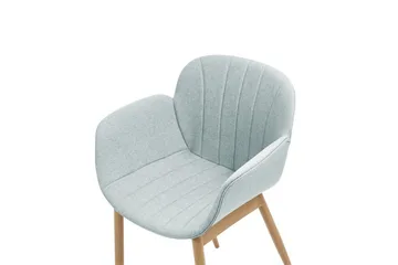 Set med 2 matstolar Alice - Grönt, ljust trä - Möbler - Vardagsrum - Stolar & sittmöbler - Karmstolar