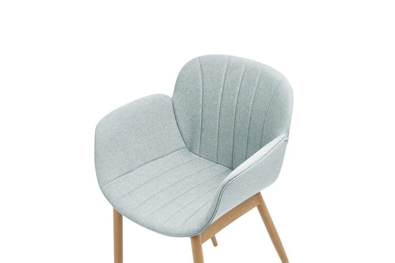 Set med 2 matstolar Alice - Grönt, ljust trä - Möbler - Vardagsrum - Stolar & sittmöbler - Karmstolar