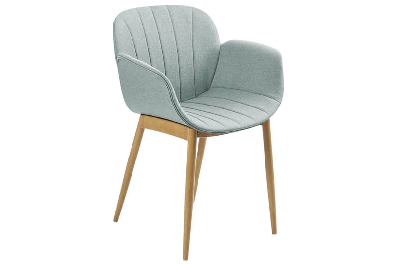 Set med 2 matstolar Alice - Grönt, ljust trä - Möbler - Vardagsrum - Stolar & sittmöbler - Karmstolar