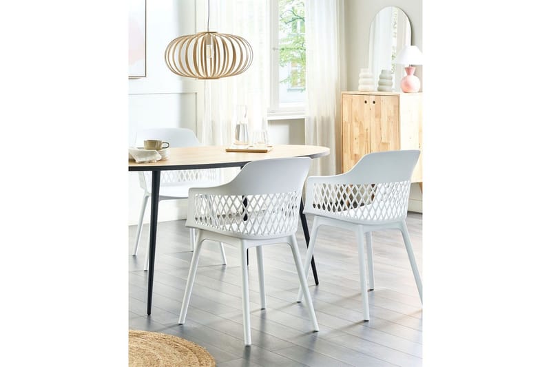 Set med 2 matstolar Almira - Vit - Möbler - Vardagsrum - Stolar & sittmöbler - Karmstolar