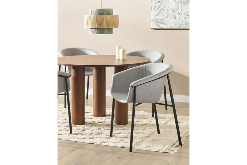 Set med 2 matstolar Ames - Grå, svart - Möbler - Vardagsrum - Stolar & sittmöbler - Karmstolar