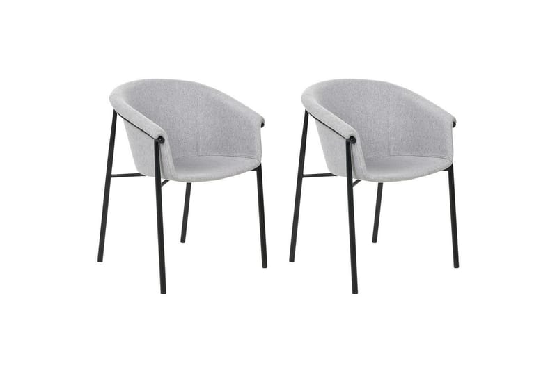 Set med 2 matstolar Ames, Grå, svart