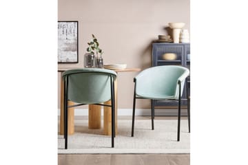 Set med 2 matstolar Ames - Grön, Svart - Möbler - Vardagsrum - Stolar & sittmöbler - Karmstolar