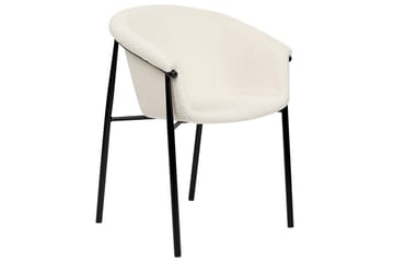 Set med 2 matstolar Ames - Vit, Svart - Möbler - Vardagsrum - Stolar & sittmöbler - Karmstolar