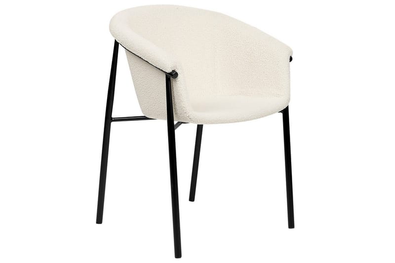 Set med 2 matstolar Ames - Vit, Svart - Möbler - Vardagsrum - Stolar & sittmöbler - Karmstolar