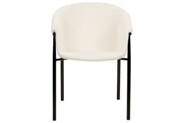 Set med 2 matstolar Ames - Vit, Svart - Möbler - Vardagsrum - Stolar & sittmöbler - Karmstolar