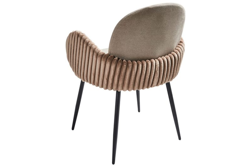 Set med 2 matstolar Amity - Beige, svart, brun - Möbler - Vardagsrum - Stolar & sittmöbler - Karmstolar