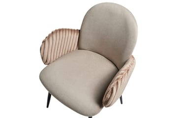 Set med 2 matstolar Amity - Beige, svart, brun - Möbler - Vardagsrum - Stolar & sittmöbler - Karmstolar