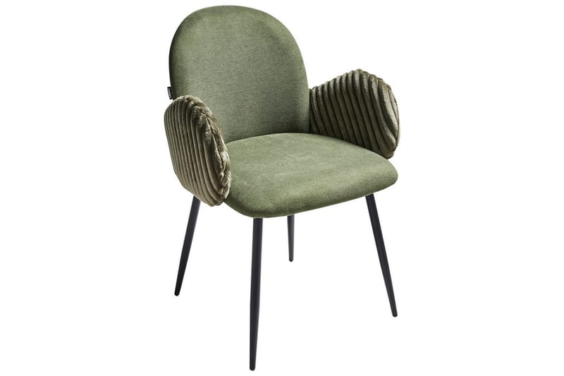 Set med 2 matstolar Amity - Grön, Svart - Möbler - Vardagsrum - Stolar & sittmöbler - Karmstolar